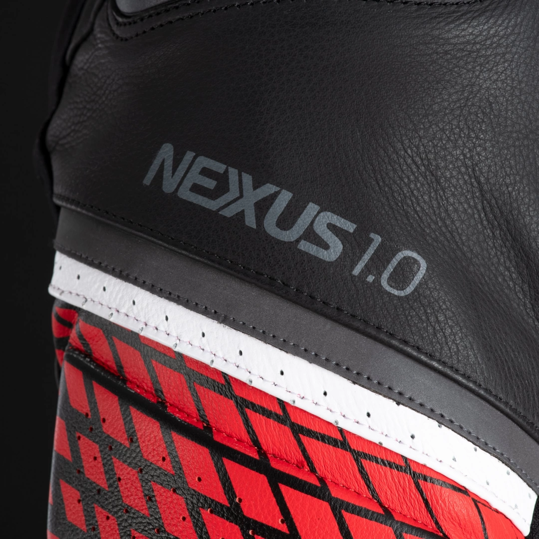 OXFORD NEXUS 1.0 LEATHER MENS SUIT BLACK/RED - Image 7